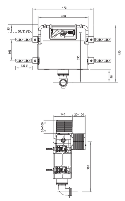 Undercounter Concealed Cistern