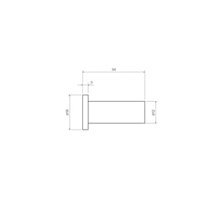 Parisi Envy Robe Hook Brushed Brass