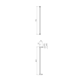 Parisi Envy 800mm Single Towel Rail Fucile