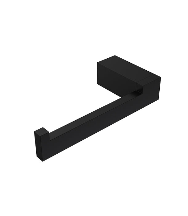 Quadro Toilet Roll Holder Left Matte Black