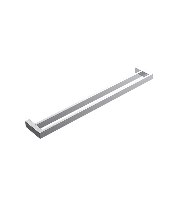 Quadro Double Towel Rail 700mm Polished Chrome