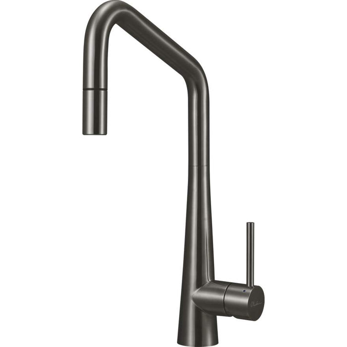 Oliveri Essente Square Goose Neck Pull Out Mixer Gunmetal