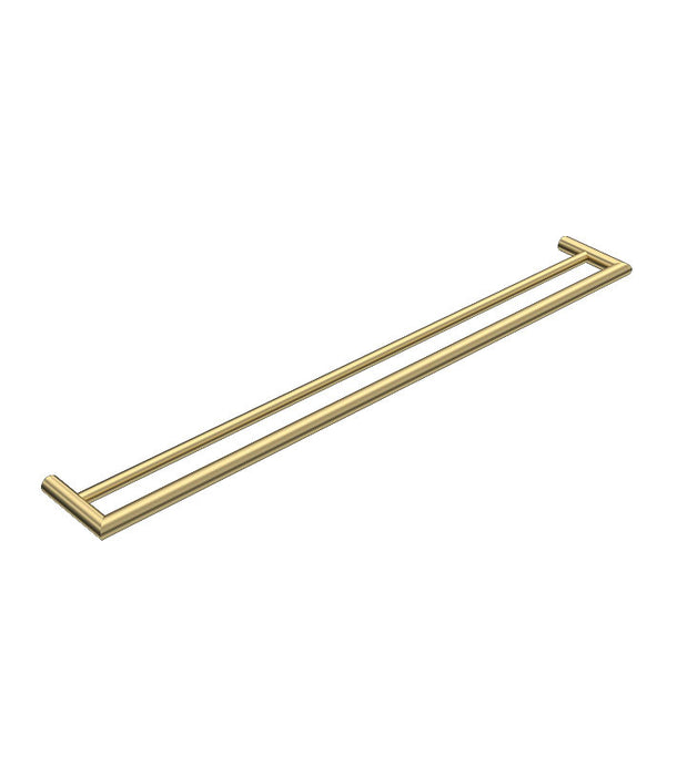 Tondo Double Towel Rail 770mm Brushed Brass