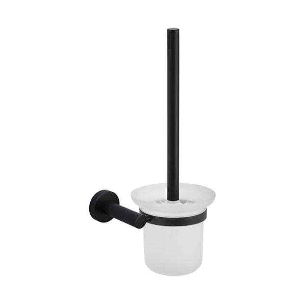 Meir Round Toilet Brush and Holder Matte Black