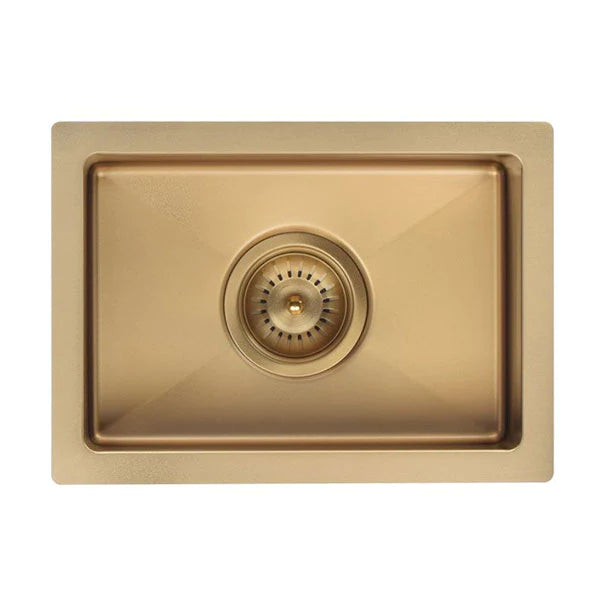 Meir Kitchen Mini Sink Single Bowl 272mm x 382mm - Brushed Bronze Gold