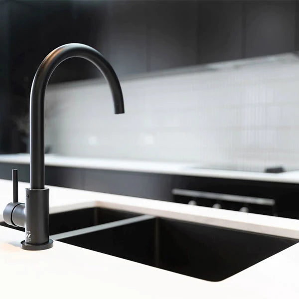 Meir 1.5 Bowl PVD Kitchen Sink 670mm - Gunmetal Black