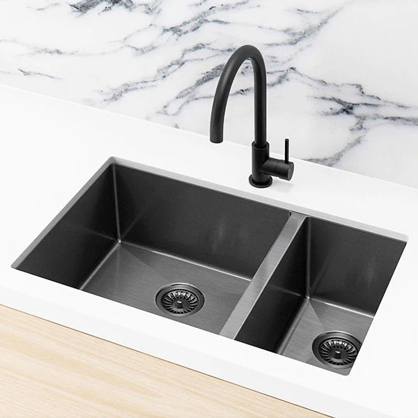 Meir 1.5 Bowl PVD Kitchen Sink 670mm - Gunmetal Black