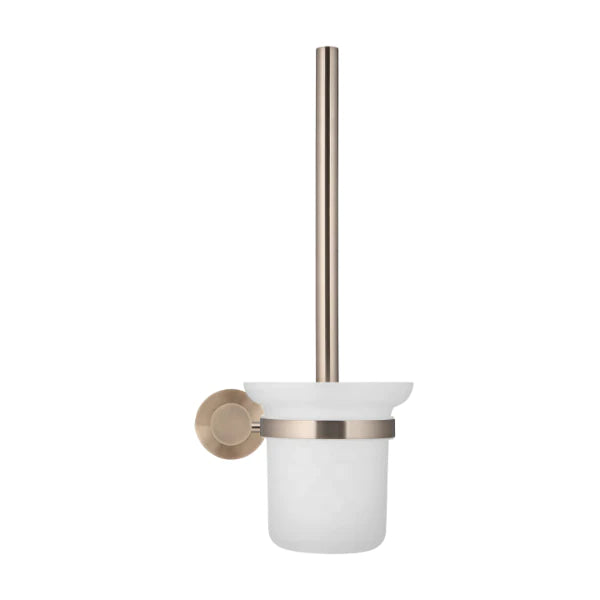 Meir Round Toilet Brush and Holder Champagne