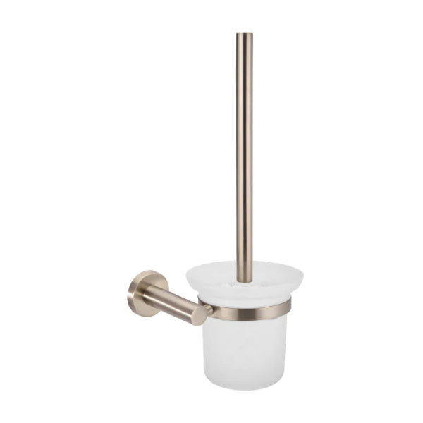 Meir Round Toilet Brush and Holder Champagne