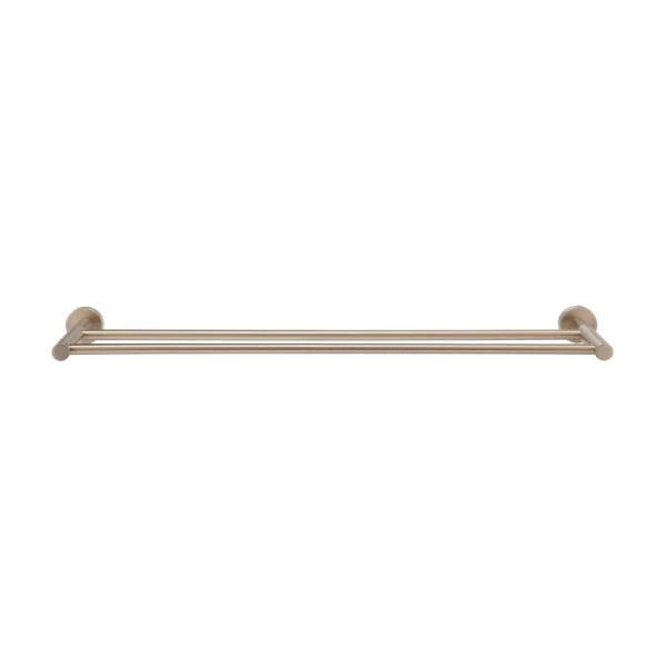 Meir Round Double Towel Rail 600mm - Champagne