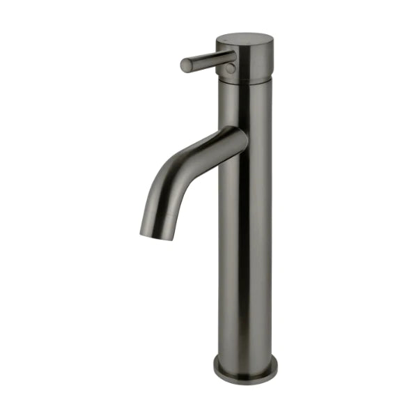 Meir Round Tall Shadow Basin Mixer with Curved Spout