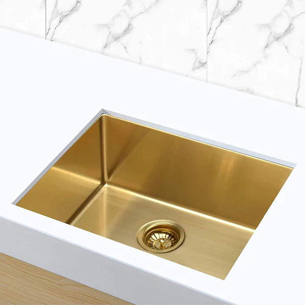 Meir Single Bowl PVD Kitchen Sink 450mm - Brushed Bronze Gold