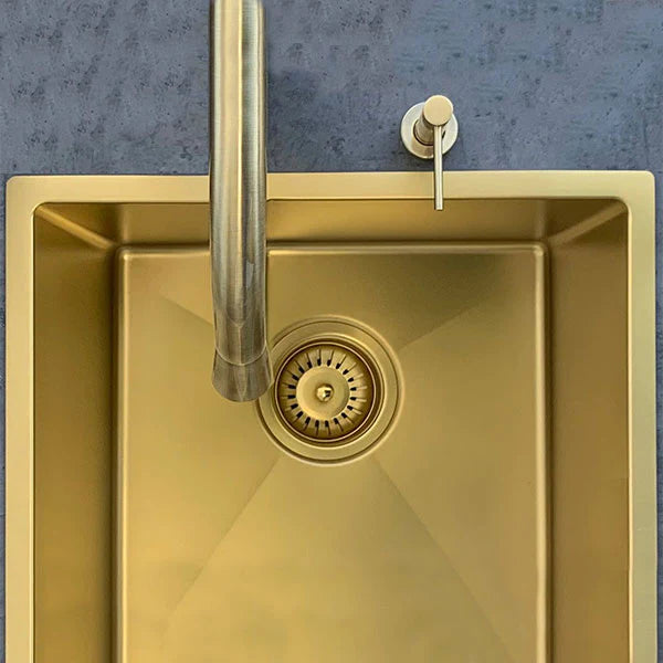 Meir Single Bowl PVD Kitchen Sink 440mm - Brushed Bronze Gold